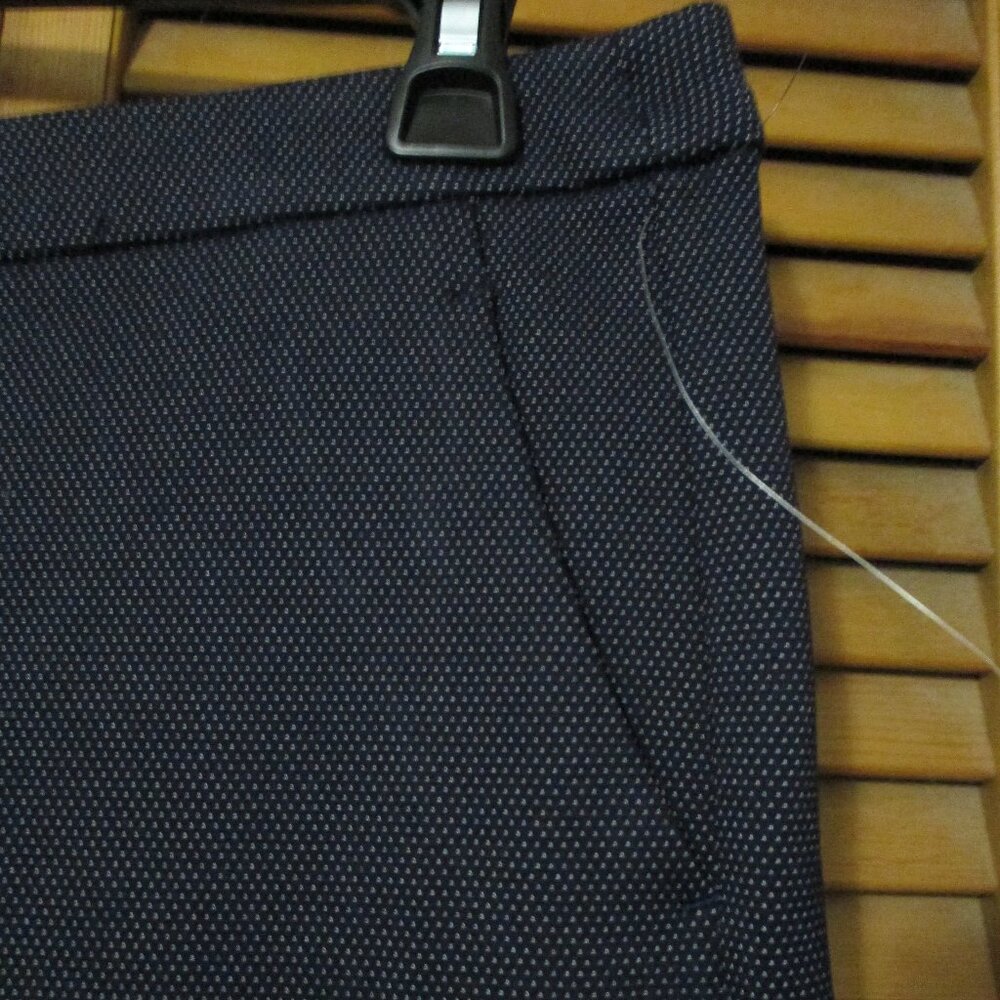 Liverpool pants elastic banded waist, pockets and stretch, navy w/dots size 12 - Picture 5 of 8
